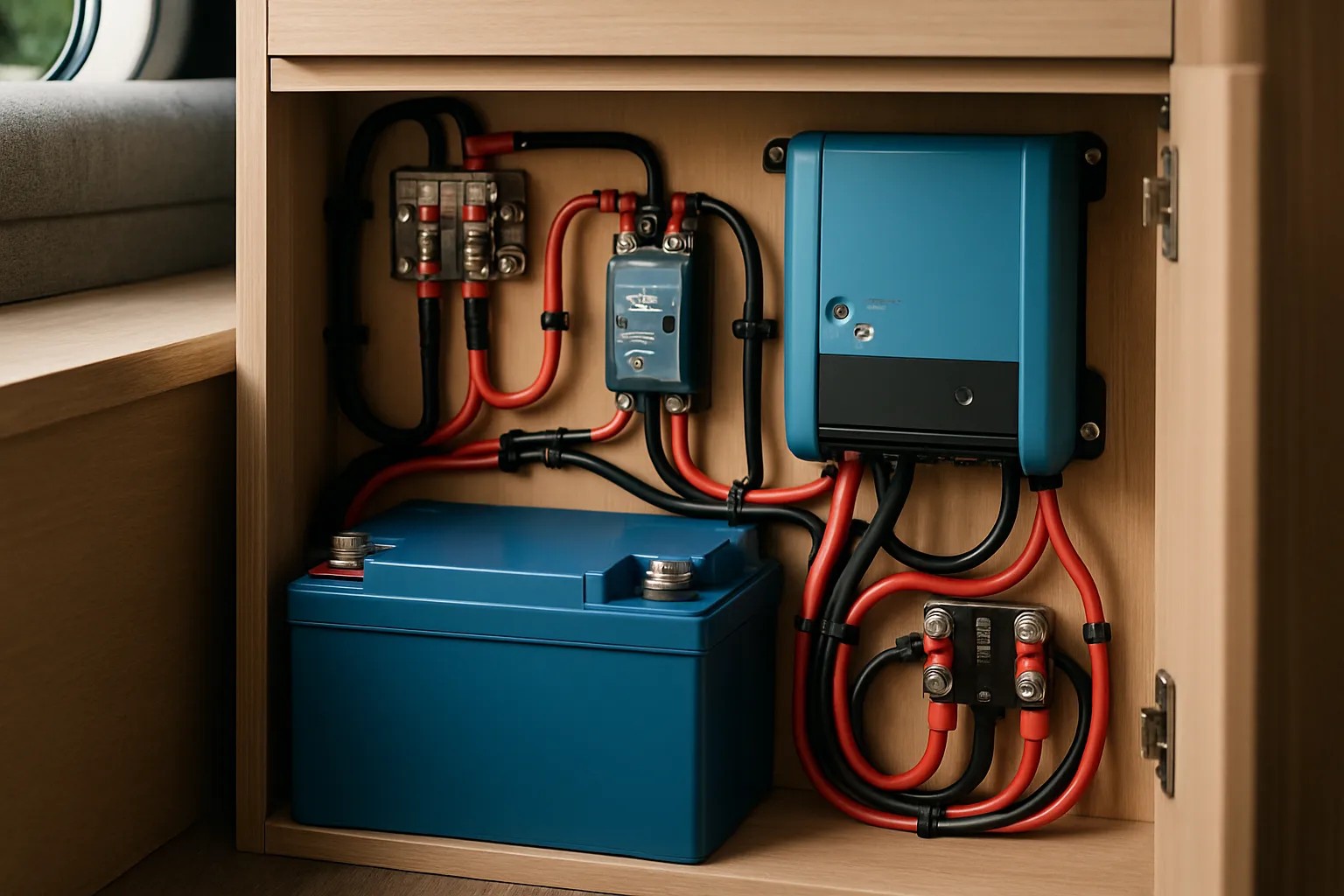 Batteries power and solar panels