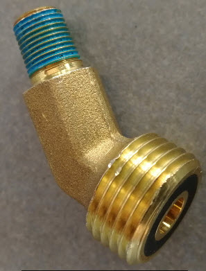 Elbow fitting for aluminum gas cylinder Alugas