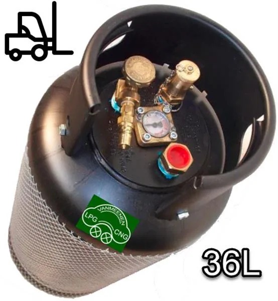 LPG tank 36L bayonet for forklift + quick coupling male