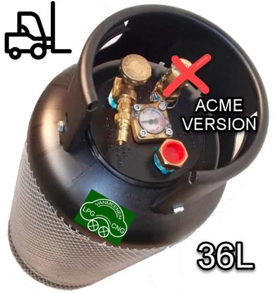 Bottle forklift 36L ACME + quick coupling male