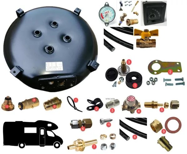 LPG-Installatiekit voor Campers met Vaste Ringtank