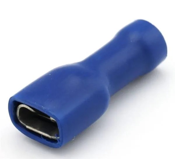 100x Flachsteckerhülse Blau 1.5-2.5mm²