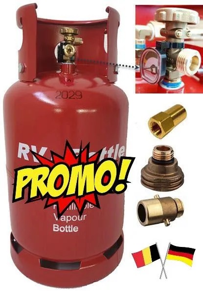 LPG-fles RV11 met Zijvulaansluiting - België/Duitsland