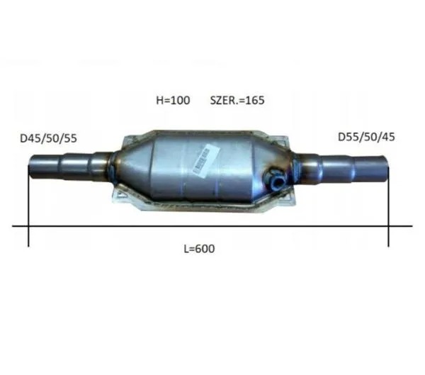 Universele Katalysator Ovaal (Verloopmof 45-55Mm)