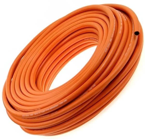 Tuyau à Gaz Orange de 50 Mètres pour GPL, Propane ou Butane