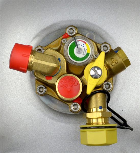 Multivalve Alugas 27.2L yellow tap (French version)