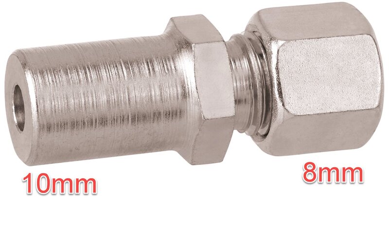 Raccord droit gaz 10mm x 8mm GOK Truma