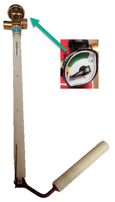 Outlet valve for Alugas bottle and RV11
