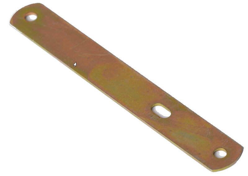 Bevestigingsplaatje - 150x20x2 mm (3 gaten ø6)