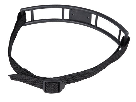 Plastic gas bottle holder with adjustable strap, 2-piece