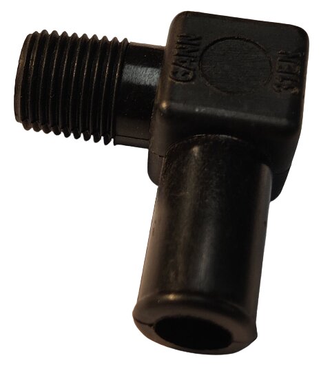 Coude IMPCO en Nylon 90° 1/8" NPT-M x 9.5mm