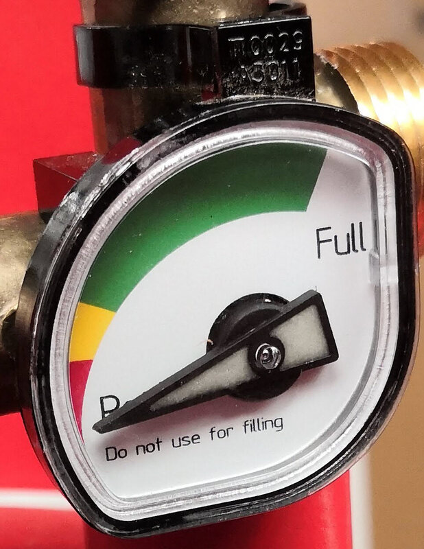 Meter for aluminium bottle old type and for RV Bottle