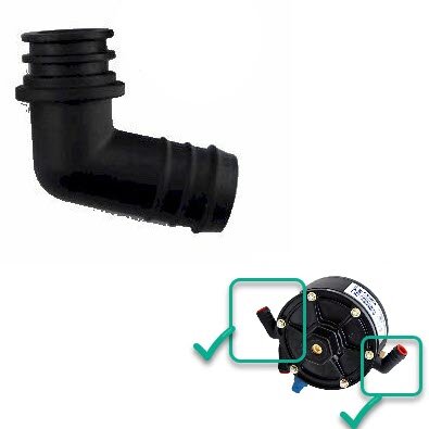Gas-water aansluiting VSI verdamper