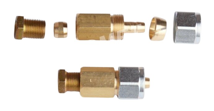 Raccord PVC 8mmx8mm cuivre