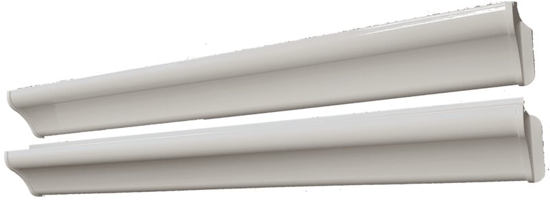 Set of White Aluminium 68 cm Spoilers for Solar Panels
