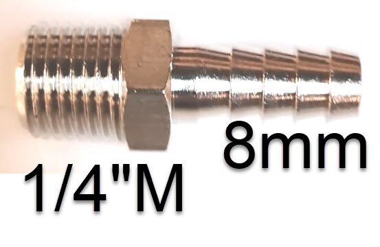 Slangnippel  ø8mmx1/4